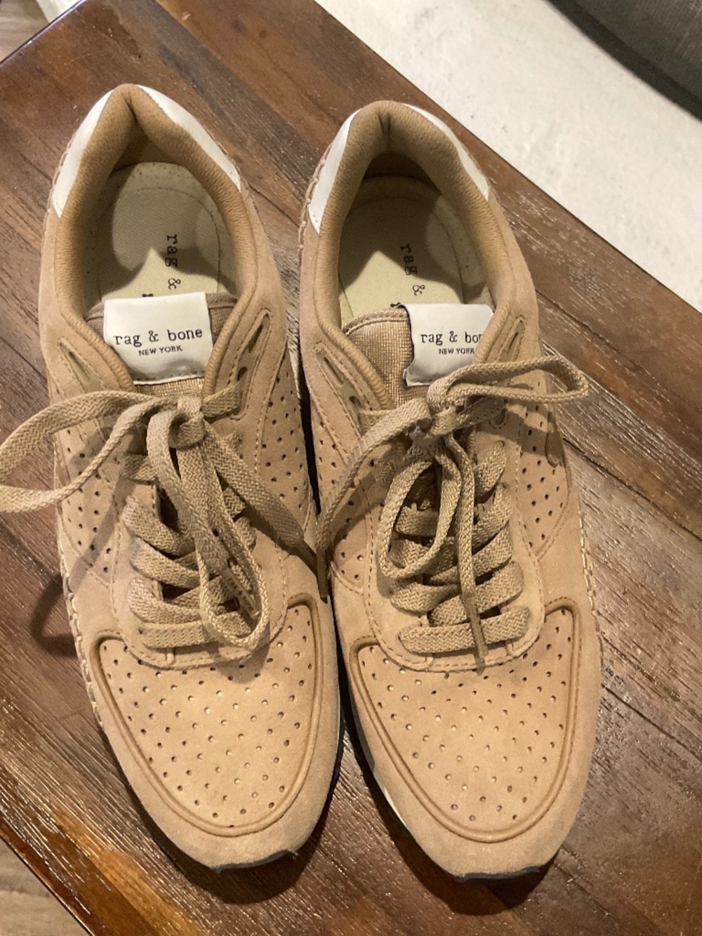 Rag & Bone Retro Slim Runner Sneakers Tan Suede Size EU 39 / US 8.5